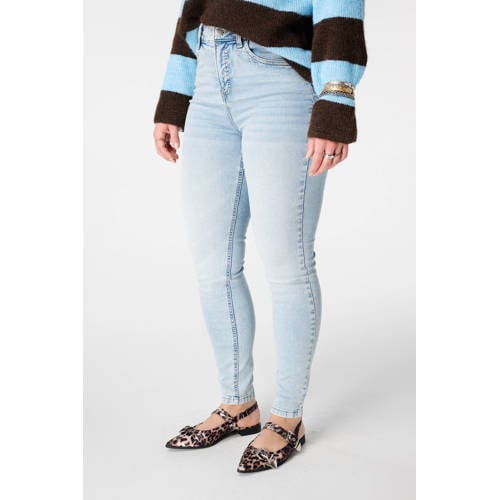 MS Mode low waist super skinny jeans light blue denim afbeelding