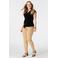 MS Mode super skinny high waist broek camel