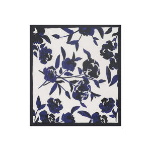 sjaal met bloemenprint blauw