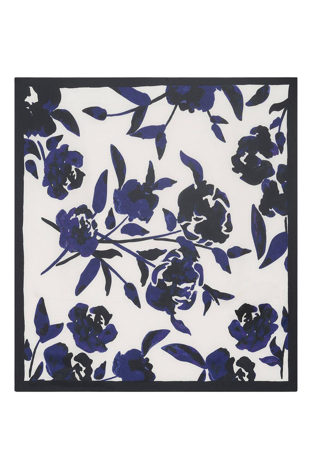 Caroll sjaal met bloemenprint blauw