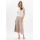 Caroll plissé rok met glitter beige