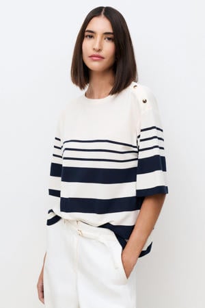 gestreepte pullover donkerblauw