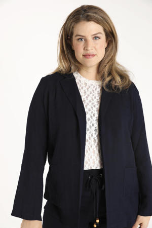 regular blazer marineblauw