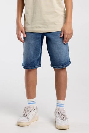 denim short dark blue denim