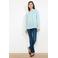 LOLALIZA gestreepte blouse turquoise