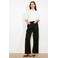 LOLALIZA wide leg regular waist broek zwart