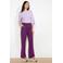 LOLALIZA wide leg regular waist broek paars