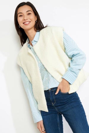 teddy gilet ecru