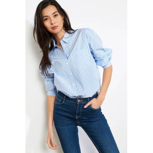 LOLALIZA gestreepte blouse blauw afbeelding
