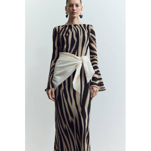 Mango maxi jurk zwart afbeelding