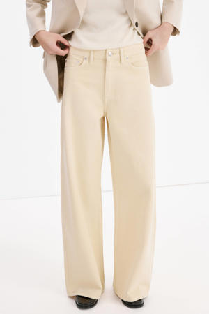 wide leg jeans beige