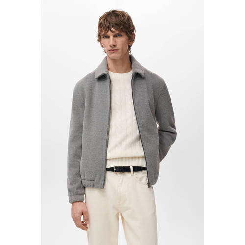 Mango Man fleecevest grijs afbeelding