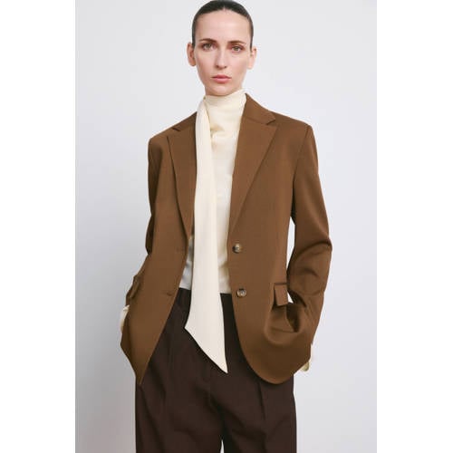 Mango oversized blazer bruin afbeelding