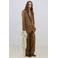 Mango regular blazer met krijtstreep bruin met glitter
