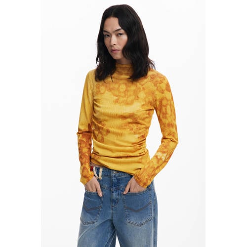 Desigual gebloemde top geel afbeelding