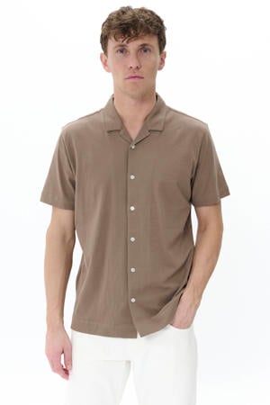 regular casual overhemd taupe