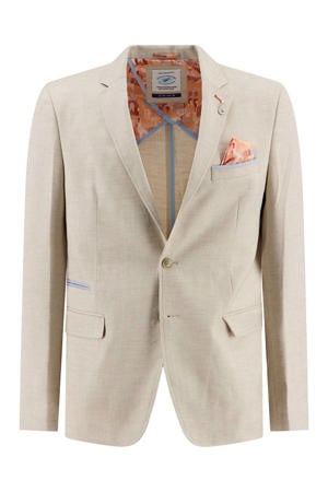 colbert met linnen beige