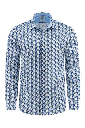 regular casual overhemd blauw