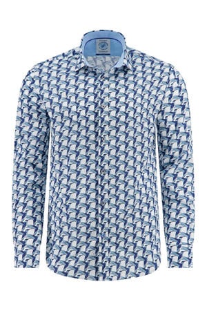 regular casual overhemd blauw