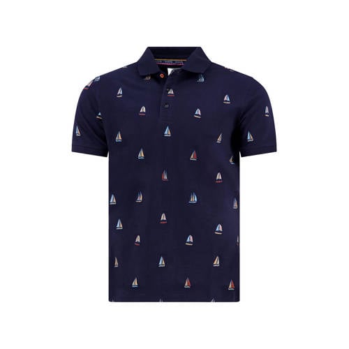 A fish named Fred regular polo donkerblauw afbeelding