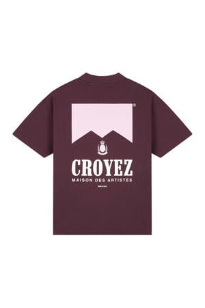 oversized T-shirt donkerrood