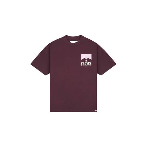 Croyez oversized T-shirt donkerrood afbeelding