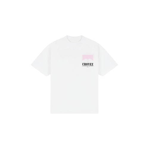 Croyez oversized T-shirt wit afbeelding