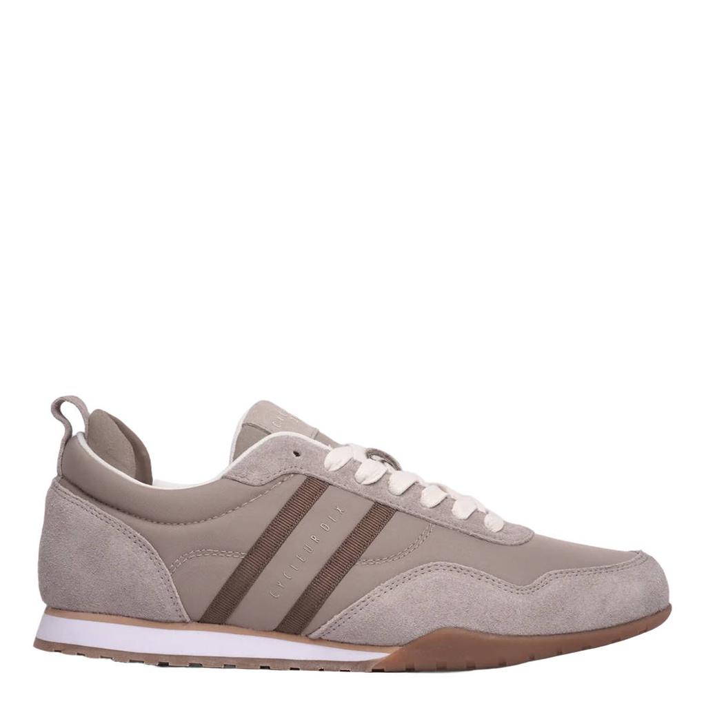 Lichtbruine heren Cycleur de Luxe suède sneakers met veters