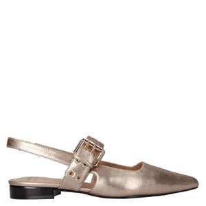 Lamium leren slingback loafers rosé