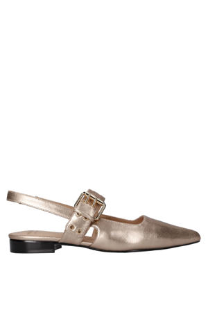 Lamium leren slingback loafers rosé