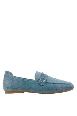 Marigold suède loafers lichtblauw