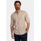 New Zealand Auckland regular casual overhemd met linnen beige