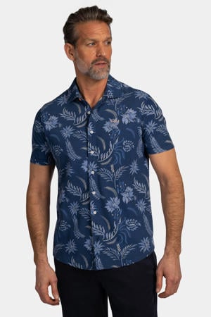 regular casual overhemd donkerblauw