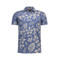 New Zealand Auckland regular fit gebloemde polo - blauw