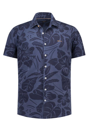 regular casual overhemd donkerblauw