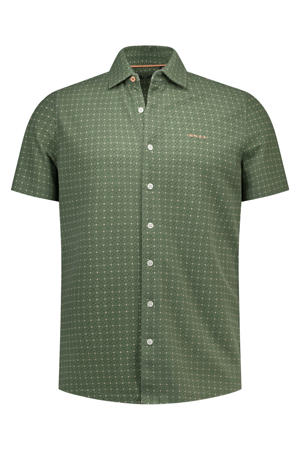 regular fit overhemd met print - groen
