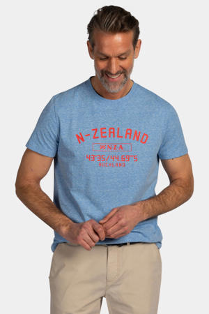 regular T-shirt blauw