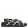 ONLY Onlminnie-20 Crochet Sling Back imitatieleren leren sandalen zwart