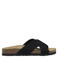 ONLY Onlmaxi Madison-1 Cross Pu Nubuck suède slippers zwart
