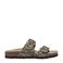 ONLY Onlmaxi-13 Leo Strap Buckle Sandal leren slippers met panterprint beige/zwart