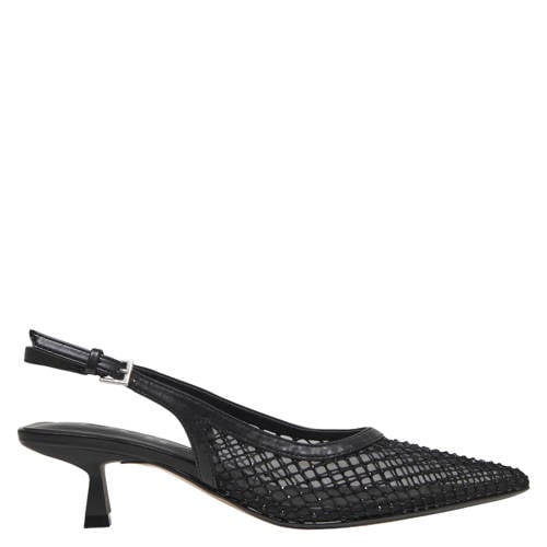 ONLY Onlcoco-9 Slingback Mesh Bling slingback pumps kitten heel zwart afbeelding