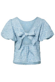 thumbnail: PIECES top met textuur lichtblauw