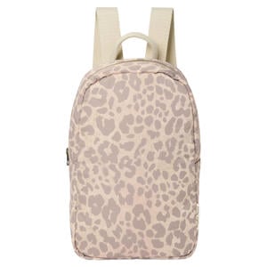 Beige Leopard Puffy Mini Backpack