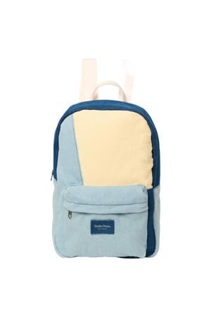 Denim Patchwork Midi Backpack
