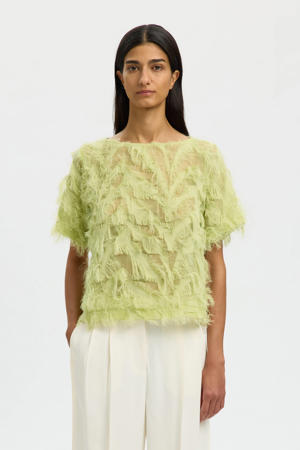 top lichtgroen met textuur