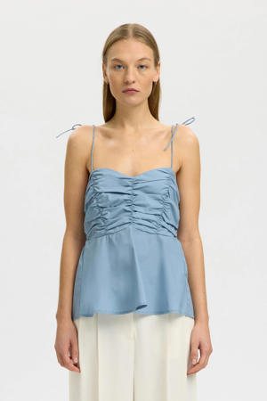 peplum top lichtblauw