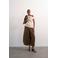 TOPSHOP asymmetrische top met linnen crème