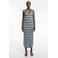 TOPSHOP gestreepte zomerjurk gebreid blauw