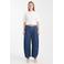 TOPSHOP low waist barrel gestreepte jeans - donkerblauw