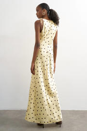 thumbnail: TOPSHOP satijnen maxi jurk met stippen lichtgeel
